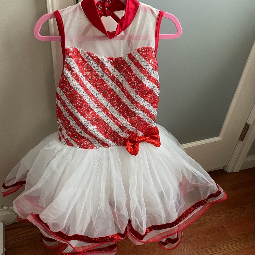 Weissman Sparkling Red and White Dance Costume